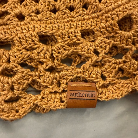 Homemade Crochet Halter Top in Mustard - Picture 2 of 5
